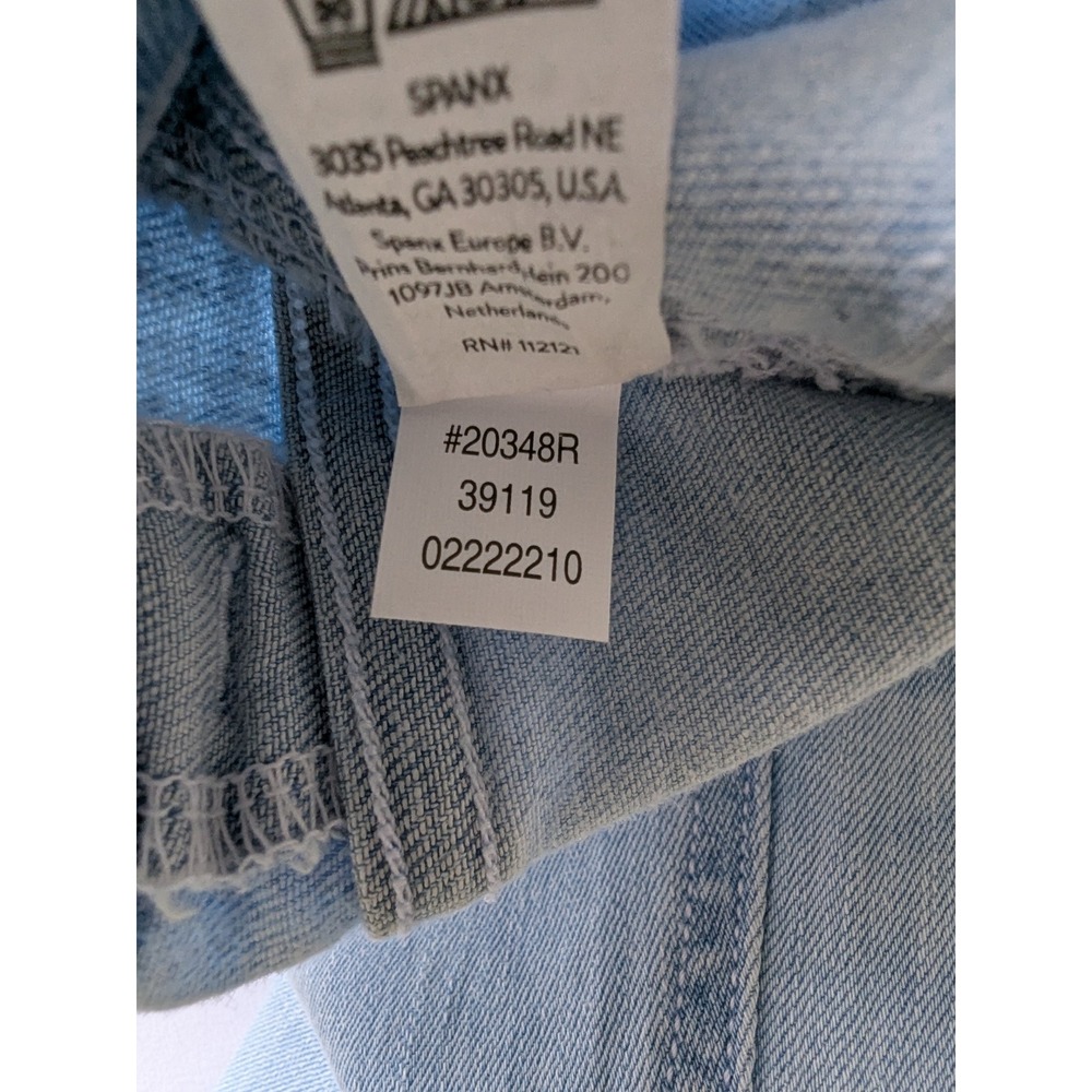 Spanx Flare Jeans Womens Large Light Retro Wash Pull On Shaping Denim New Tags - Picture 6 of 10